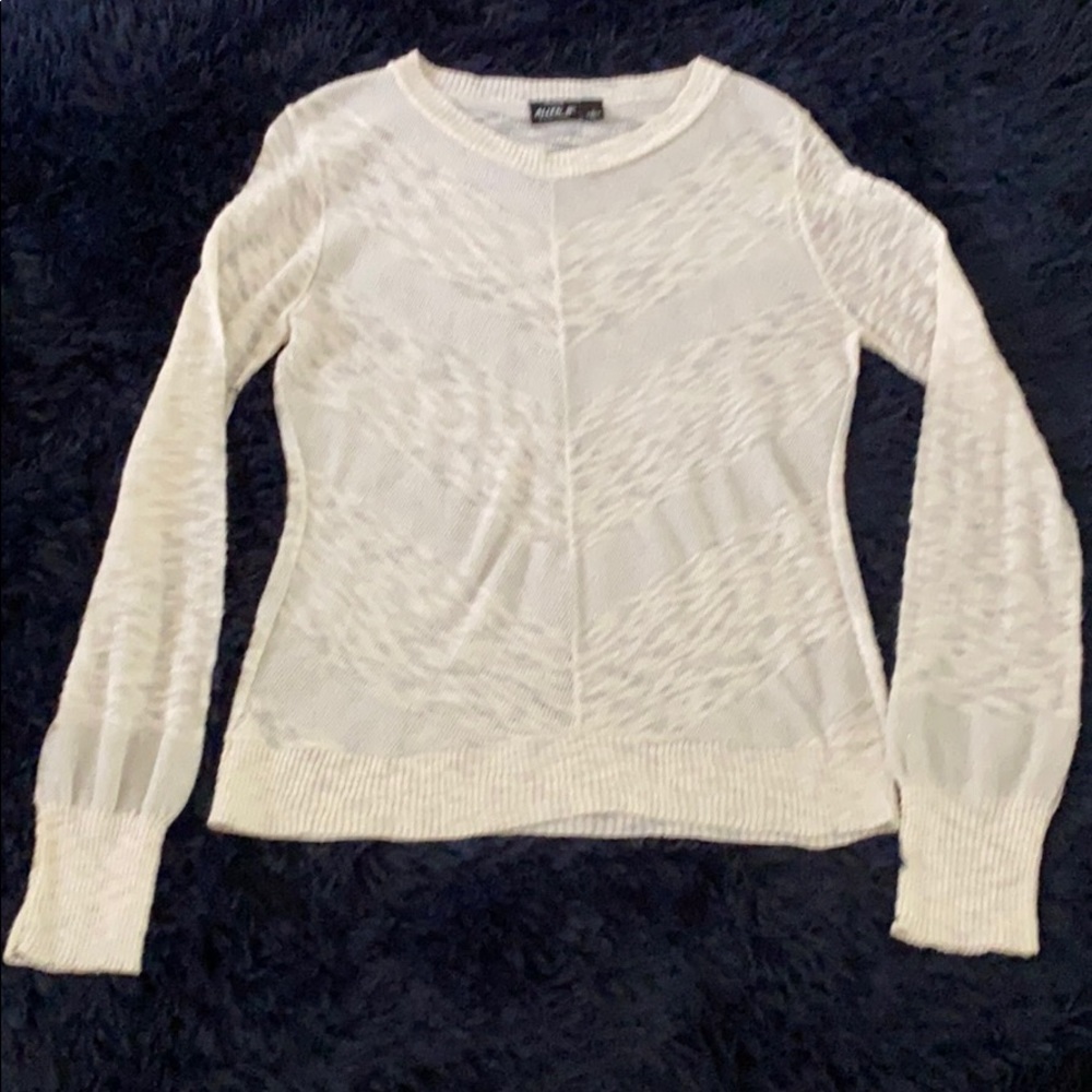 Cream with shimmer lightweight sweater
